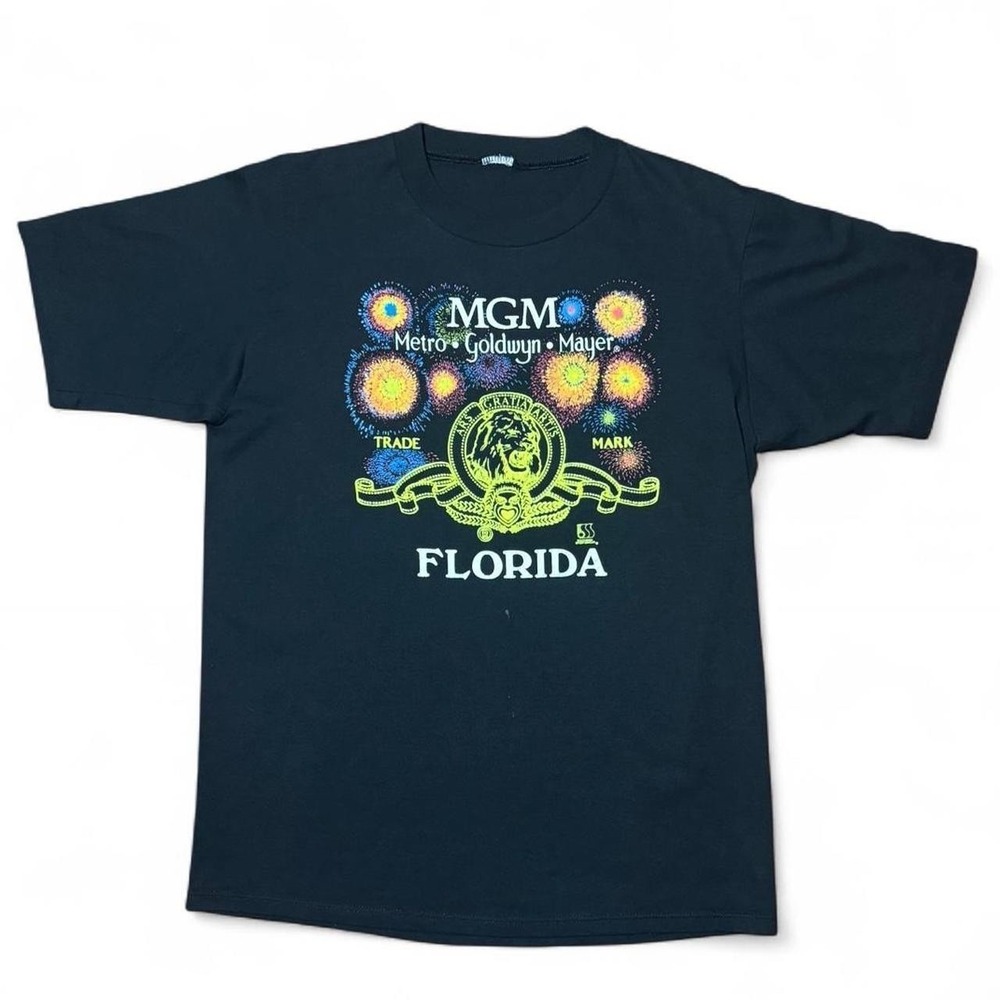 Vintage MGM Metro Goldwyn Mayer Films Florida Movie Studios T-shirt Lrg 20x28